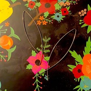 Gorgeous rhodium plated threader earrings.